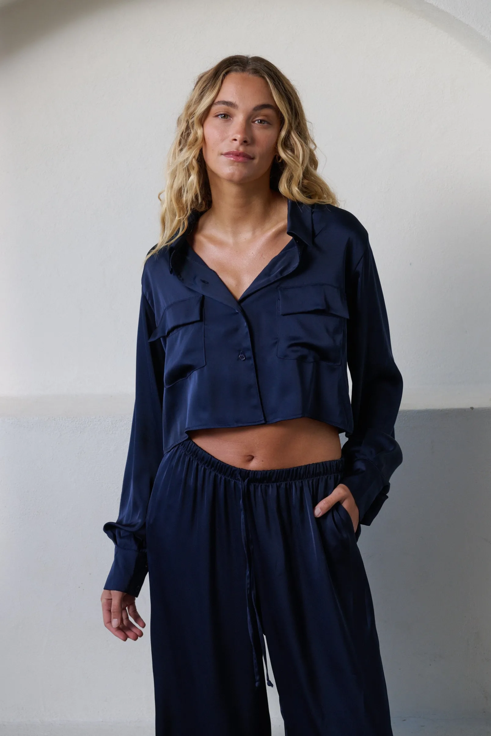 Hot Kat The Label Gracie Shirt Ink navy