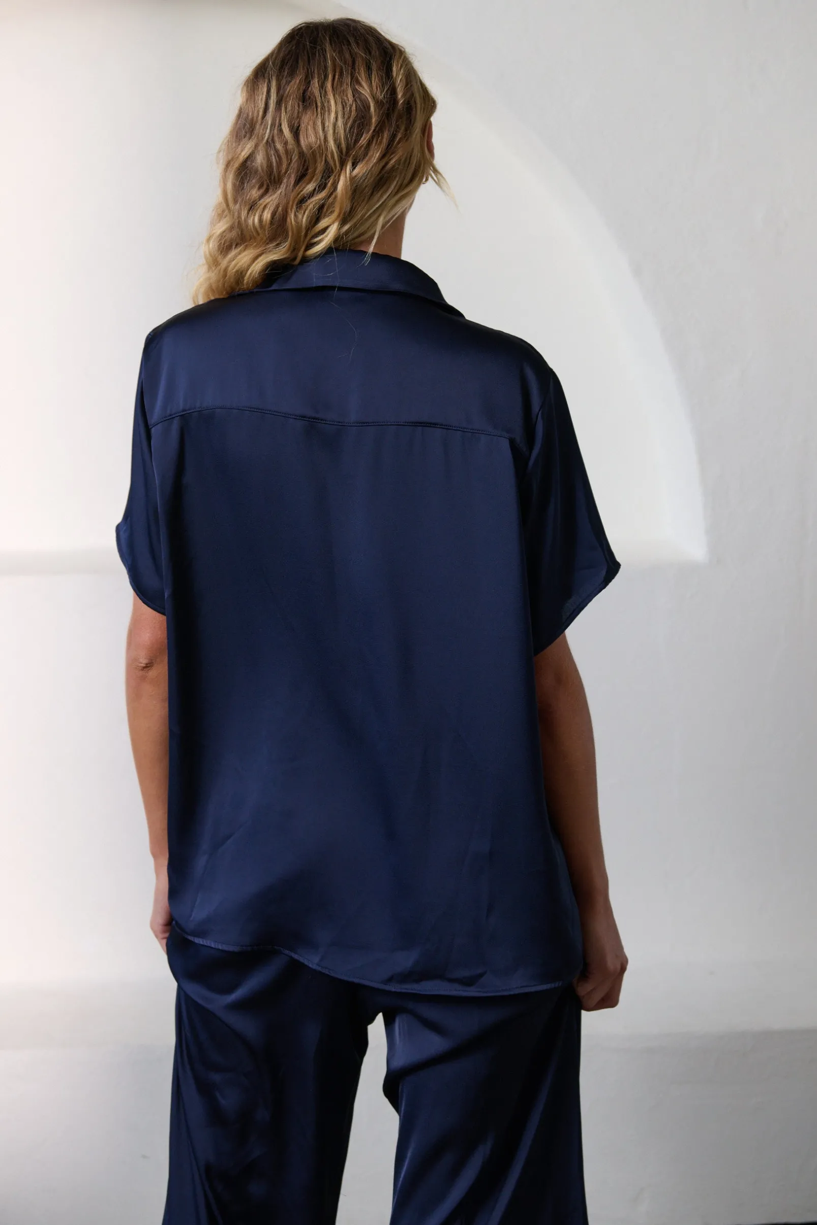 Sale Kat The Label Gracie Short Sleeve Shirt Ink navy