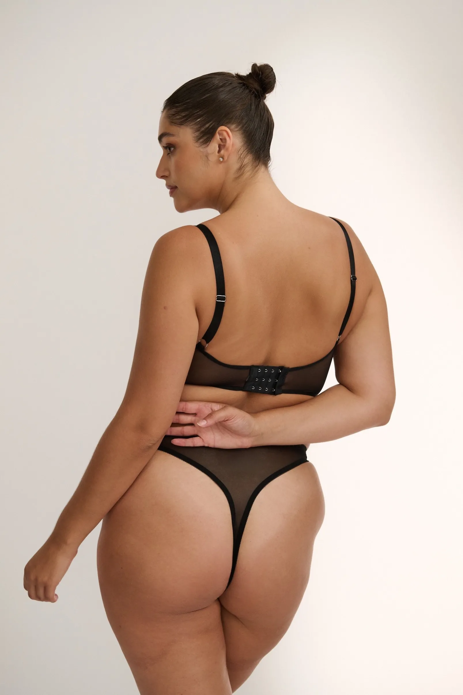 Hot Kat The Label Monty Long Line Underwire black